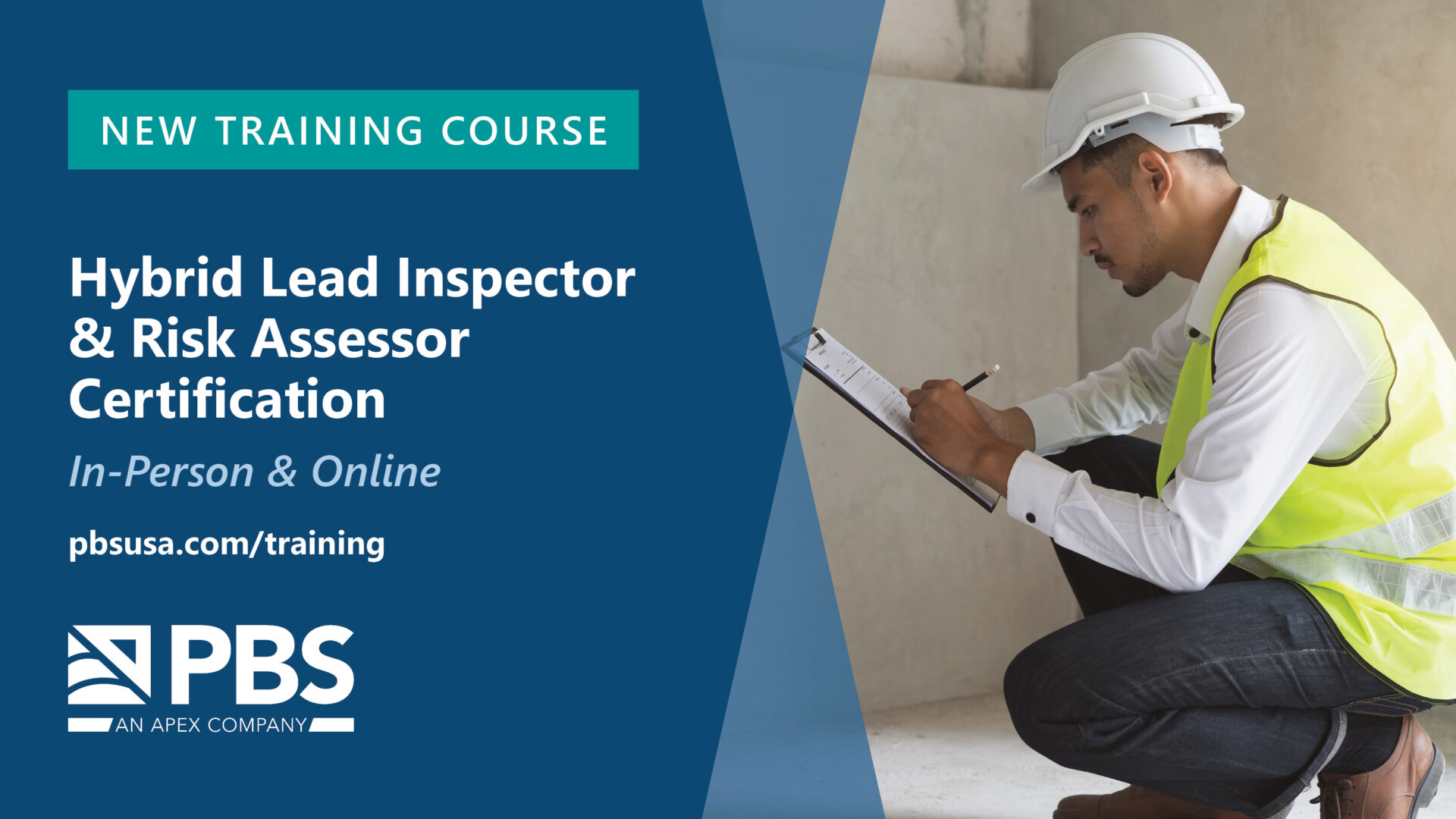 New Lead Inspector & Risk Assessor Hybrid Certification Course