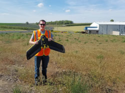 PBS staff member with drone